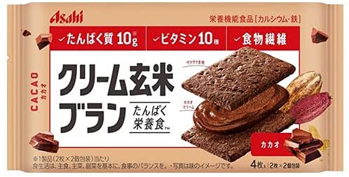 アサヒグループ食品 クリーム玄米ブラン カカオ 72g(2枚