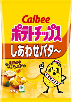 カルビー ポテトチップスしあわせバター 55g×12袋