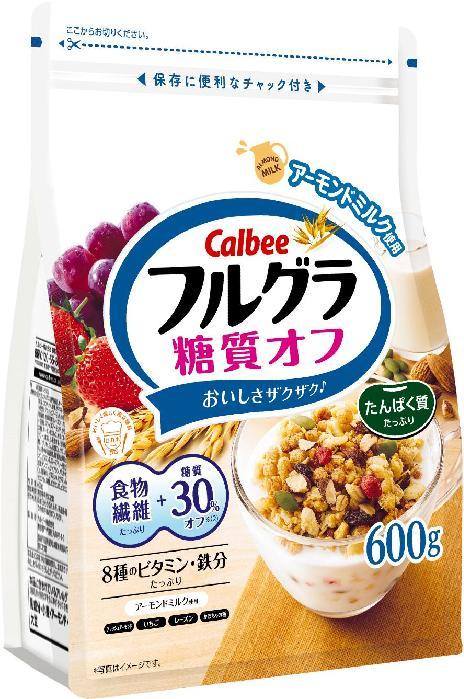 フルグラ糖質30%オフがさらにおいしくなってリニューアル! 朝にうれしい噛み心地。穀物とフルーツのウルトラハーモニー。 グラノーラ生地には豆乳を使用、トッピングにはかぼちゃの種をプラス。 甘さ控えめながらも香ばしく、飽きのこない味わいを実現しました。 600g入った大容量サイズです。