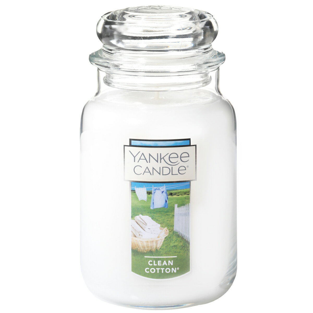 YANKEE CANDLE/ヤンキーキャンドルYCジャーL01クリーンコットンYK006-05-01オゾン 葉物野菜 ベルガモット スズラン ローズ ベチバー ヒマラヤスギ ムスク 木の香り グリーンノート ホワイトフラワー レモン フレグランス インテリア プレゼント