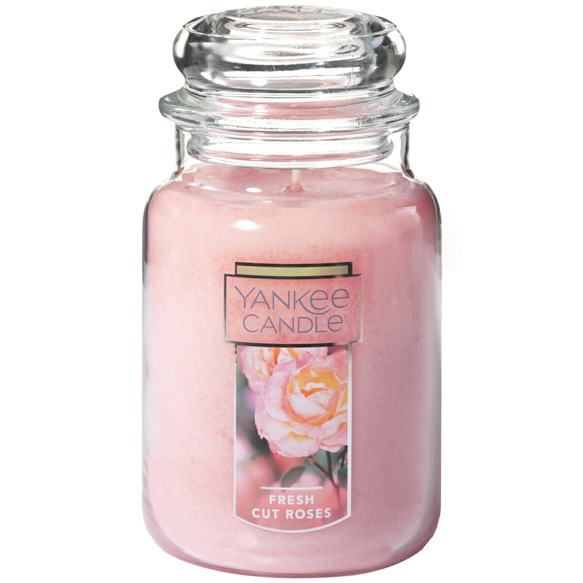 YANKEE CANDLE/ヤンキーキャンドルYCジャーL03フレッシュカットローズYK006-05-03リンゴの皮 グリーンリーフ シトラス レッドローズ ゼラニウム ホワイトパウダー ムスク フレグランス インテリア プレゼント ルームフレグランス