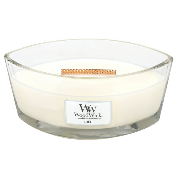 【国内正規品】WoodWick/ウッドウィックハースウィックLリネンWW940-05-3012 Herthwick candleプレミアム 重厚感 パチパチ音 癒し リラックス フレグランス インテリア プレゼント キャンドル 夏 洗濯 たき火キャンドル