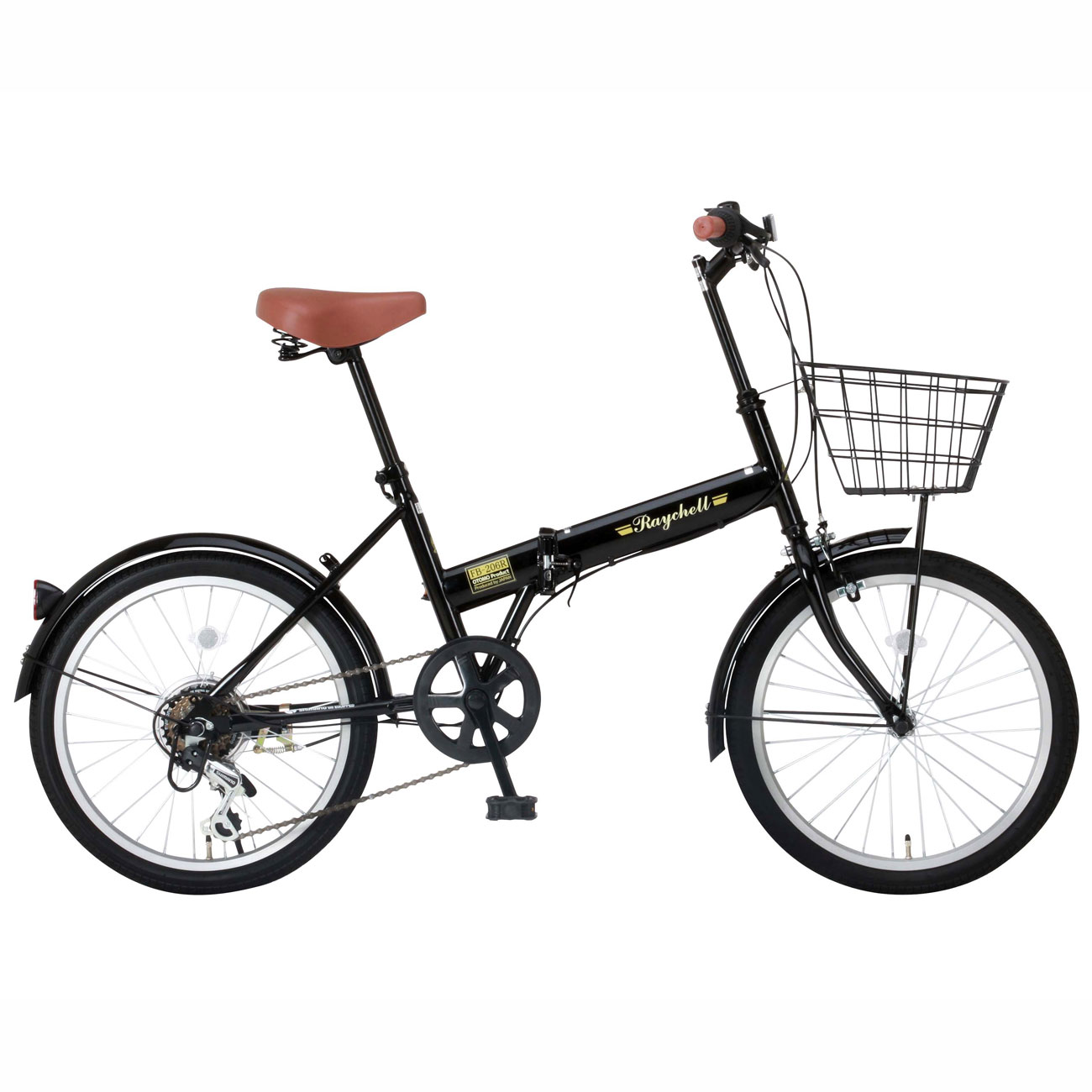 20インチ折りたたみ自転車FB-206R 24213 ブラックレイチェルシマノ製変速6段ギア オオトモ