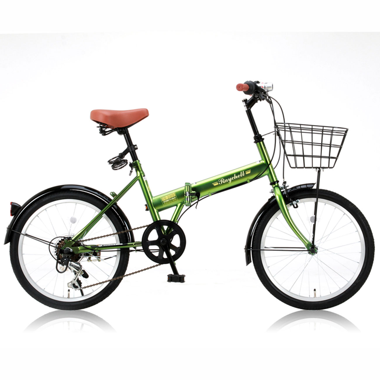 20インチ折りたたみ自転車FB-206R 31010 カーキレイチェルシマノ製変速6段ギア オオトモ
