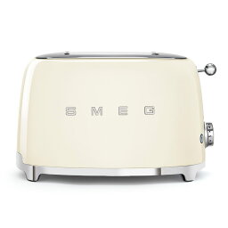 【日本正規品】SMEG/スメッグポップアップトースター【クリーム/アイボリー】TSF01‐CR-JPレトロ デザイン おしゃれ家電 ハイブランド 4～8 枚切り対応 イタリア老舗ブランド プレゼント ステンレス製 パンくずトレイ ベーグル 食パン トースト 冷凍パン