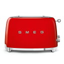 【日本正規品】SMEG/スメッグポップアップトースター【レッド】TSF01-RD-JPレトロ デザイン おしゃれ家電 ハイブランド 4～8 枚切り イタリアブランド プレゼント ステンレス製 パンくずトレイ ベーグル 食パン トースト 冷凍パン