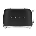 《Premiumカラー》【日本正規品】SMEG/スメッグ ポップアップトースター【マットブラック】TSF01BLMJPレトロ デザイン おしゃれ家電 ハイブランド 4～8 枚切り イタリアブランド プレゼント ステンレス製 ベーグル 食パン トースト 冷凍パン