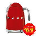 ☆お買い得!アウトレット☆【日本正規品】SMEG/スメッグ電気ケトル 1.7L【レッド】KLF03‐RD-JPレトロ デザイン おしゃれ家電 ハイブランド 空焚き防止 イタリアブランド プレゼント ステンレス製 カルキフィルター こぼれ防止注ぎ口 1200W