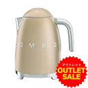 ☆お買い得!アウトレット☆【日本正規品】SMEG/スメッグ電気ケトル 1.7L【マットシャンパンゴールド】KLF03CHMJPレトロ デザイン おしゃれ家電 ハイブランド 空焚き防止 イタリアブランド ステンレス製 カルキフィルター こぼれ防止注ぎ口 1200W