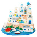 LULUFUN マイクロブロック エーゲ海 Aegean Sea 玩具 ブロックセット 建物 お城 インテリア 組み立て 暇つぶし ホビー 人気 子供 大人 贈り物 誕生日 クリスマス プレゼント(5810PCS)