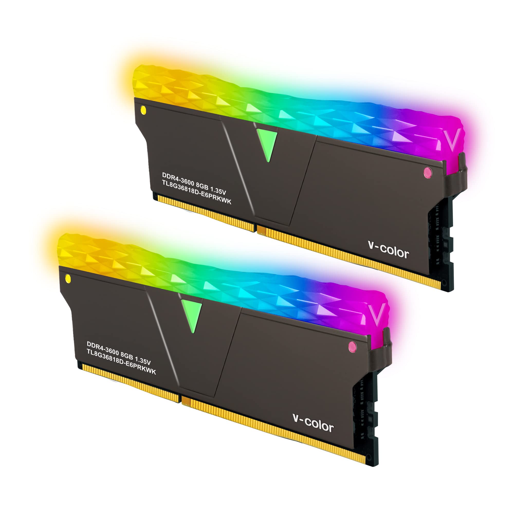 v-color Hynix IC ǥȥåPC ߥ󥰥 Prism Pro RGB (ȯ) DDR4-3600MHz PC4-28800 16GB (8GB2) U-DIMM 1.35V CL18 ҡȥդ TL8G3681