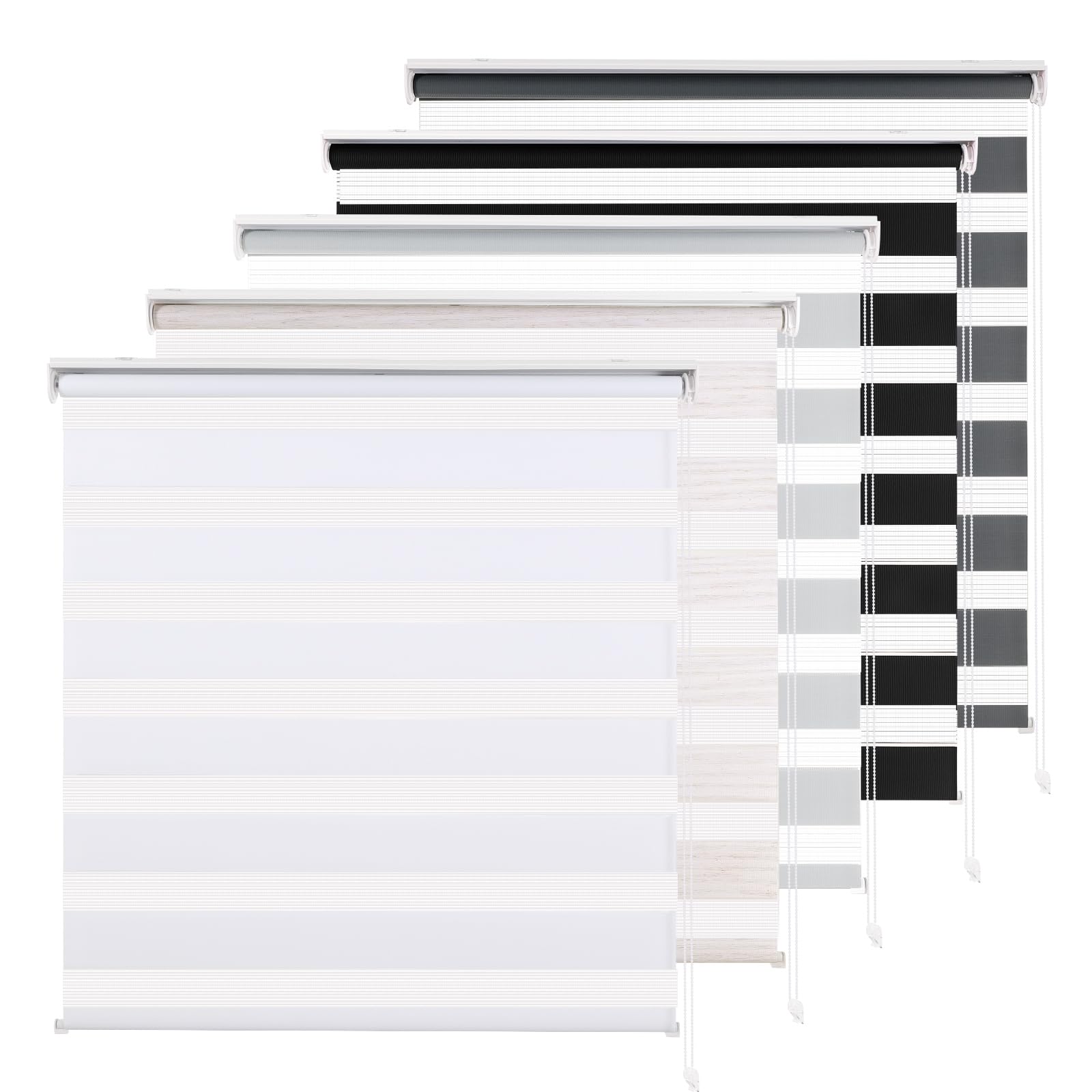 ロールスクリーン 調光 チェーン式 採光 目隠し 通気 日よけ 遮熱 遮光 防寒 UVカット 室内 取り付け簡単 スクリーン シンプル ロールカーテン 丈220cm 幅60cm ホワイト