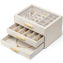 Vlando ジュエリーボックス 大容量 アクセサリーケース ジュエリー 収納 宝石箱 メイクボックス ピアス リング ネックレス イヤリング 小物入れ ボック...