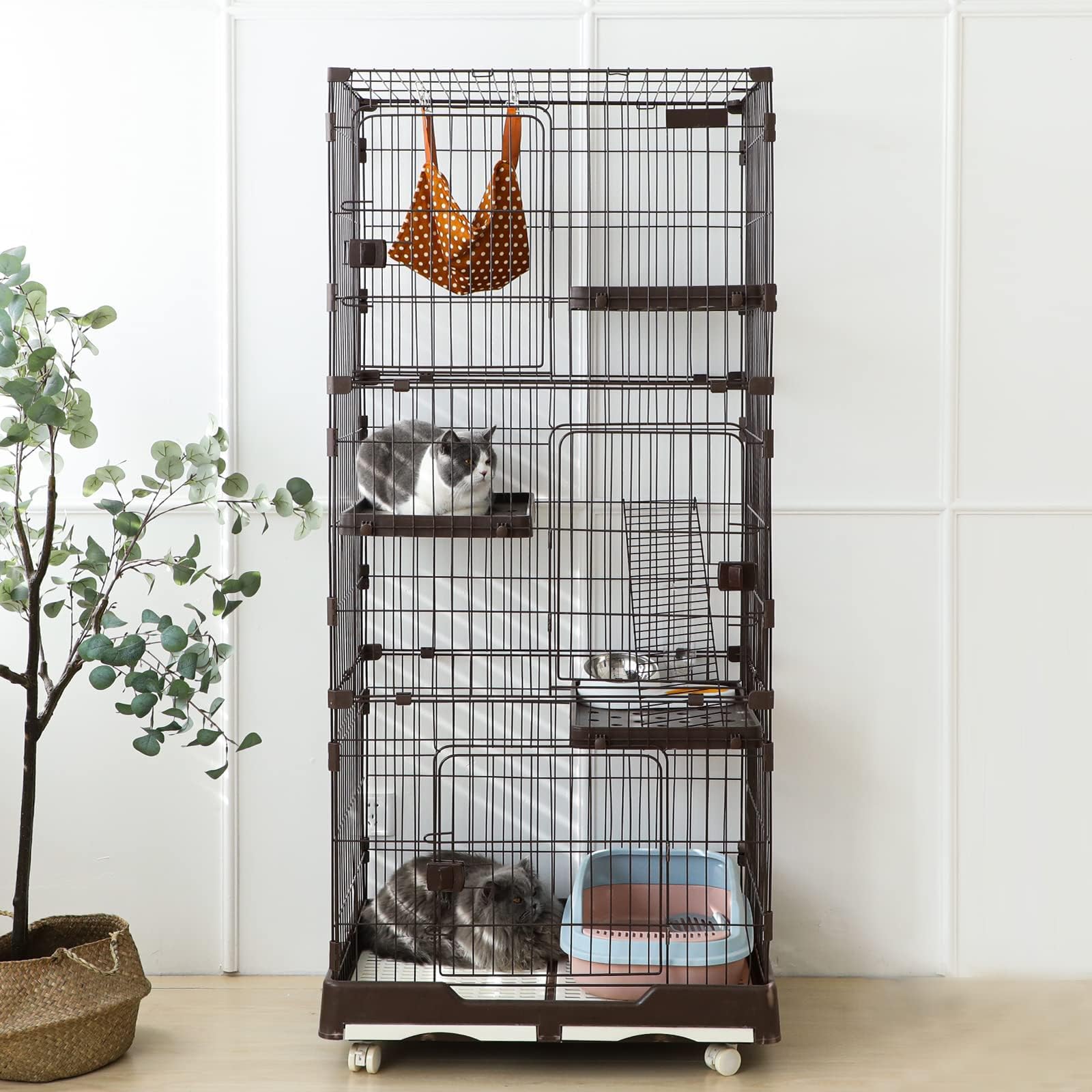 Amazon.co.jp: PETTOM 猫ケージ キャットケージ ケージ 幅82cm 2