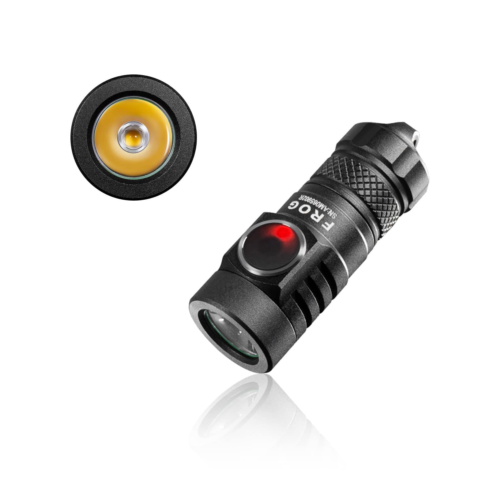 LUMINTO充電式キーライト,超小型軽量のキーチェーン型トーチ FROG