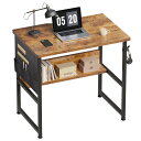 YeTom 机 pcデスク 勉強机 desk 桌子 幅80cm computer desk 作業机 収納袋付きパソコンデスク 小さい bàn h?c ワークデスク study table モニターアーム取付対応 組立簡単 ビンテージ