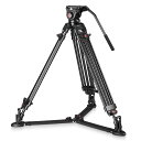 RAUBAY DV-2 プロフェッショナルフルードヘッドビデオ三脚システム 175cm 高耐久カメラスタンド グランドスプレッダー付き アルミニウムツインレッグ QRプレート 最大荷重8kg デジタル一眼レフ/デジタルシネ/ビデオカメラ用