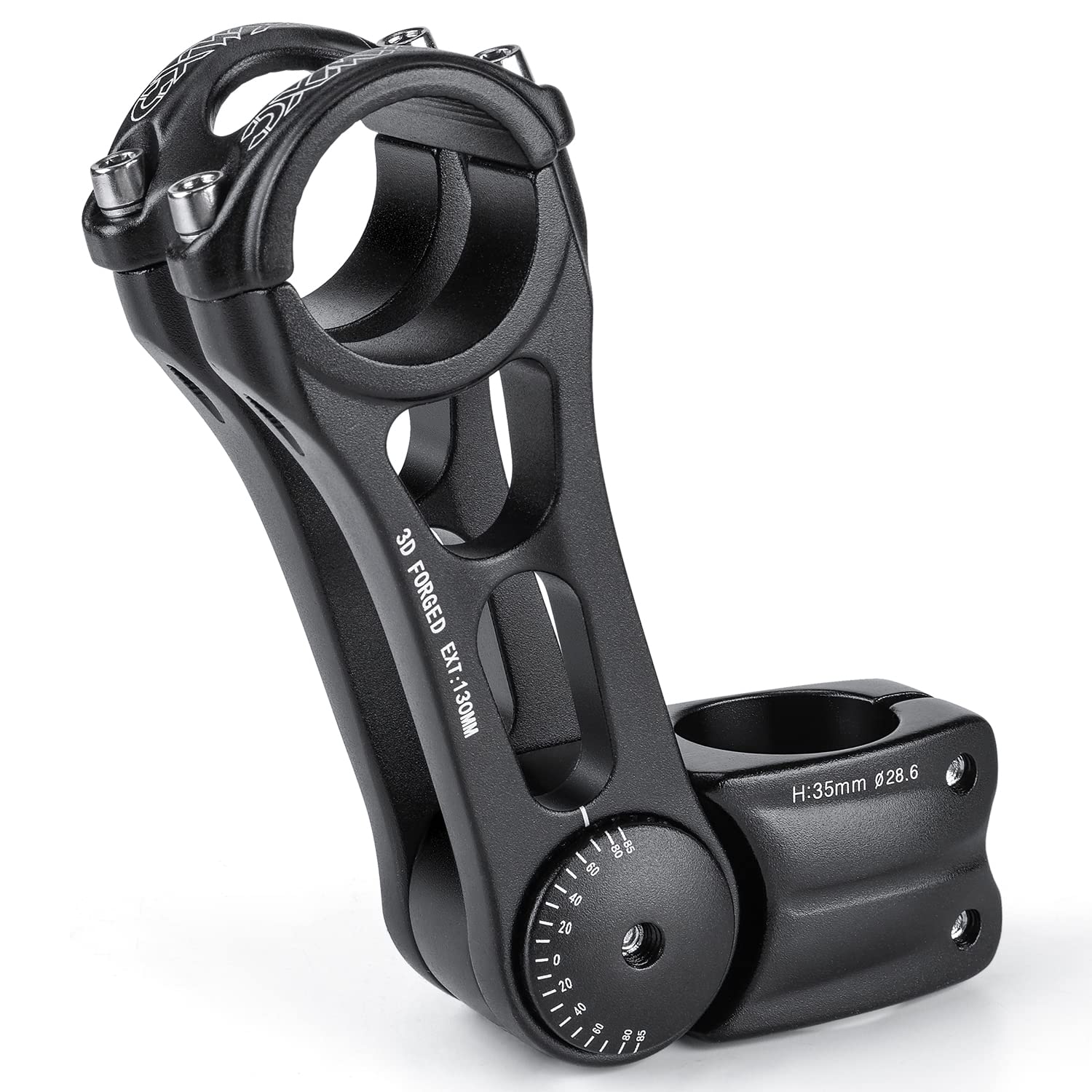 CXWXC ステム 140度角度調整 クランプ径/ 31.8mm ハンドルステム 自転車 アジャスタブルステム 90/110/..