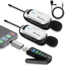 ワイヤレスマイク USB Alvoxcon 無線マイク PCマイク Androidフォン iPhone ピンマイク イヤホン端子付き UHF 録音録画 拡声 モニタリング 軽量 日本語説明書 二人用UM320Pro