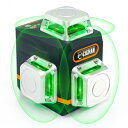 CIGMAN レーザー墨出し器 3x360°グリーンレーザー 水準器ツール 30メートル作業範囲 磁気回転スタンド リモートコントロール Type-C充電ケーブル付き(CM701)