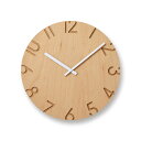 レムノス 掛け時計 カーヴド ウッドバーチ アナログ 天然木色 CARVED WOOD BIRCH NTL16-05 Lemnos 直径30.5×奥行4.2cm