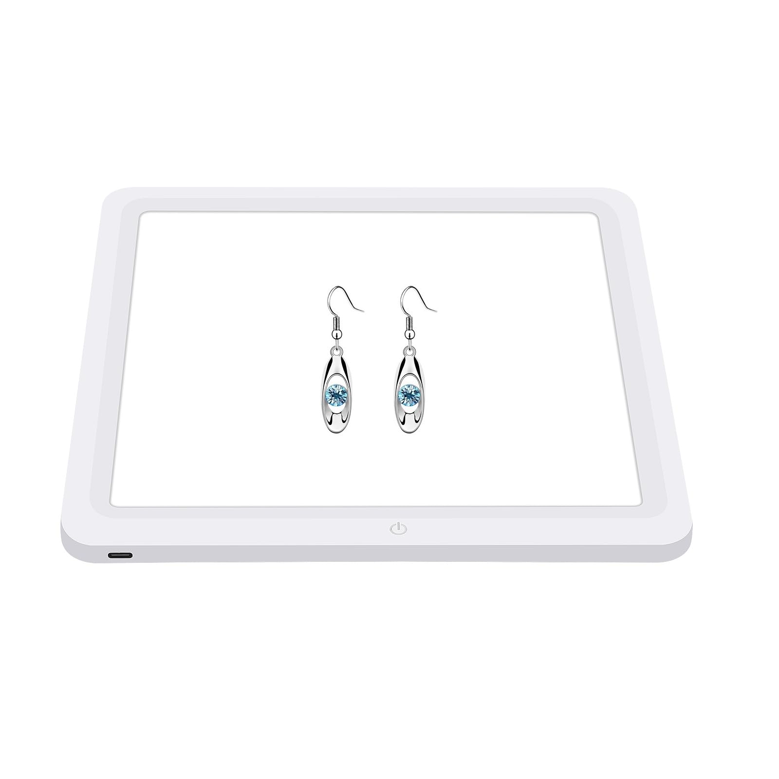 PULUZ 21cmLEDシャドーレスランプパネル 白色光 600LM アクリル製 Type-C給電 ...