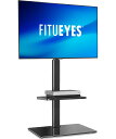 FITUEYES テレビスタンド 32?60インチ対応 棚付き 壁寄せテレビスタンド 高さ調節可能 ラック回転可能 ブラック