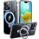 【スタンド機能・Magsafe対応】CASEKOO iPhone 14 Pro 用 ケース クリア 耐衝撃 米軍規格 ストラップホール付き カバー ワイヤレス充電対応 アイフォン 14 Pro 用 ケース(クリア)
