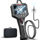 Ralcam 先端可動式ファイバースコープ 3.5インチIPSスクリーン内視鏡カメラ6.2mm直径工業内視鏡IP67防水検査カメラ 6つの調整可能なLEDライト自動車 精密機械 配管 排水口 自宅建築 年末掃除の点検 日本語対応(1M半剛性ケーブル)