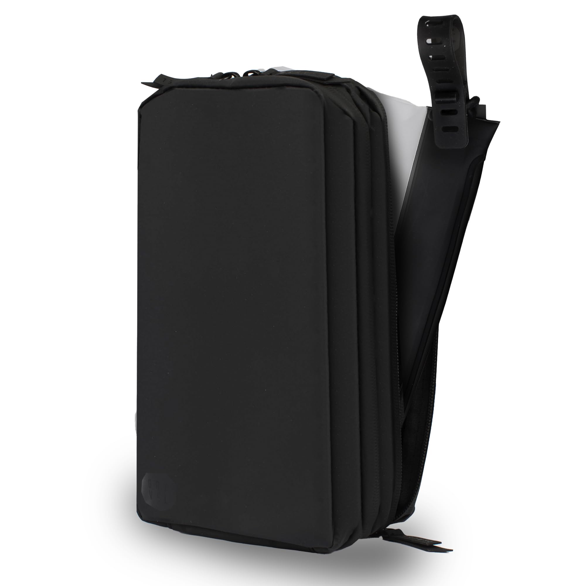 GRAVELトラベルポーチPLUS（3L大容量） ブラック 電動歯ブラシやシェーバーが入る余裕サイズ カップル..