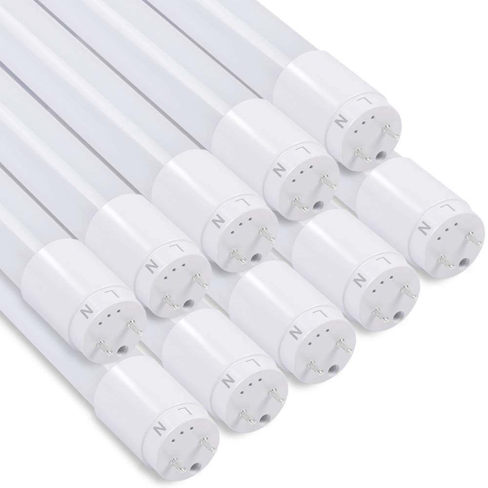 楽天お買い得本舗　岡山店片側給電 40W型 直管 ledランプ 節電特化型 小電力12W（40W相当） 2300LM 昼白色5000K リラックス光色 チラツキなし オフィス照明 最高ランプ効率 120cm T8 G13 AC85V~265V PSE認証済 PL保険済 10本入り