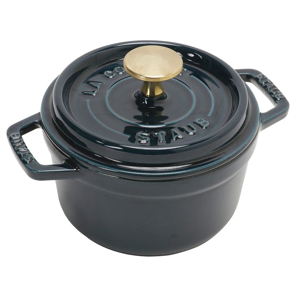 ストウブ(Staub) 「 ピコ ココット ラウンド ラメール 14cm 真鍮ノブ仕様 」 小さい 両手 鋳物 ホーロー 鍋 IH対応 【シリアルナンバー付き日本正規販売品】 La Cocotte Round Z1026-041のサムネイル
