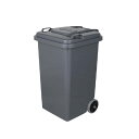 ダルトン(Dulton) プラスチック トラッシュカン 65L グレー ゴミ箱のマスターピース ふた付き 大型 屋外 水抜き穴有り 高さ680mm 幅415mm 奥行460mm 100-198GY