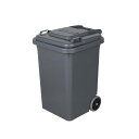 ダルトン(Dulton) プラスチック トラッシュカン 45L グレー ゴミ箱のマスターピース ふた付き 大型 屋外 水抜き穴有り 高さ575mm 幅380mm 奥行430mm 100-146GY