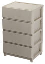 JEJアステージ(JEJ Astage) 収納チェスト デコニーシーヴォ ワイド 4段 グレージュ日本製 41D x 54W x 86H cm
