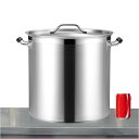 CURTA業務用寸胴鍋(IH対応) 直径40cm 容量50L 重量7.31KG 18-8ステンレス製 蓋付 板厚0.8mm 底厚4mm 底面三層構造 ガス火 NSF