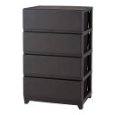 JEJアステージ(JEJ Astage) 収納チェスト デコニーシーヴォ ワイド 4段 ダークブラウン 日本製 41D x 54W x 86H cm