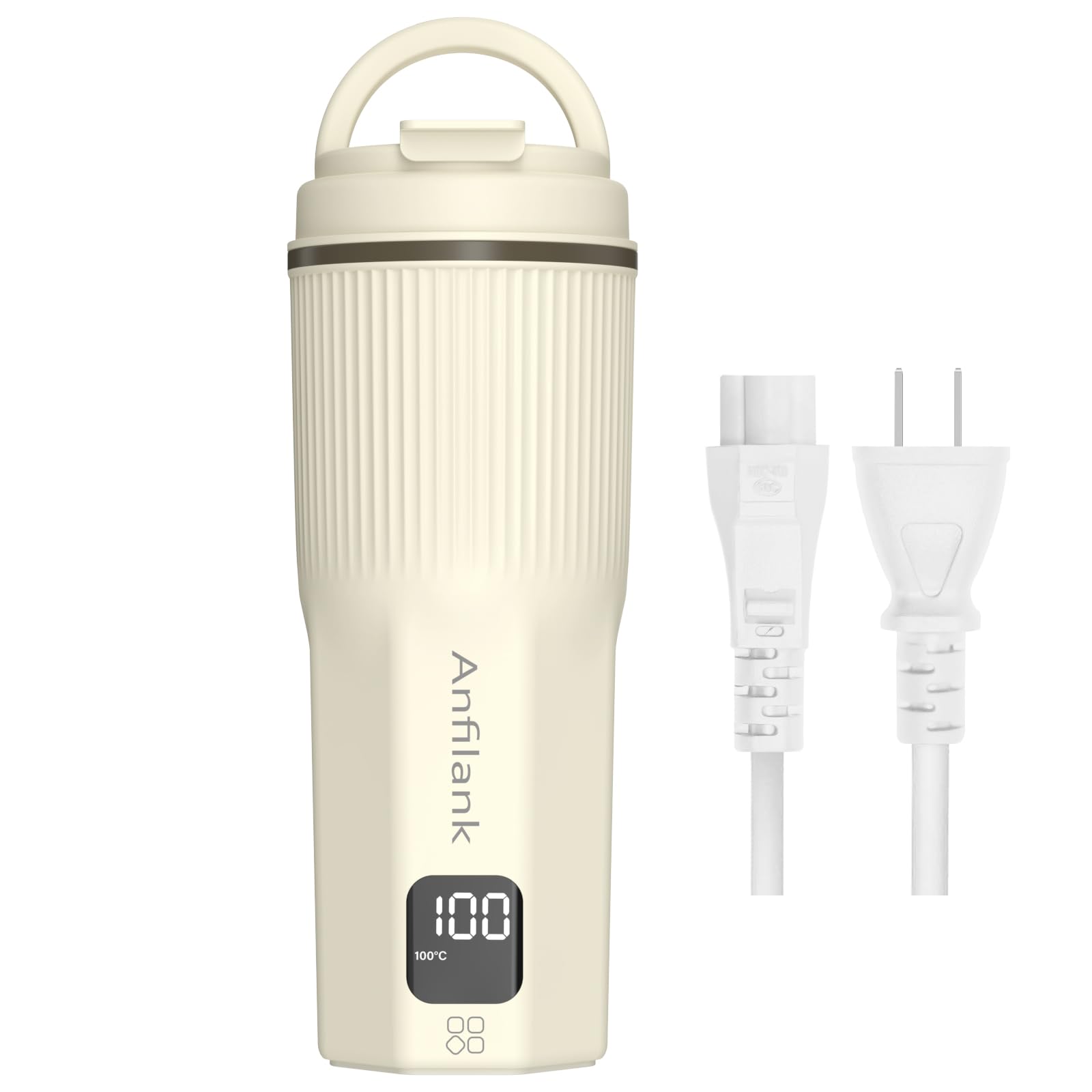 Anfilank 電気ケトル ポータブル 湯沸かしケトル 携帯 小型【2024アップグレード】 温度調節 保温 380ml 海外対応 日本対応 トラベルケトル ...