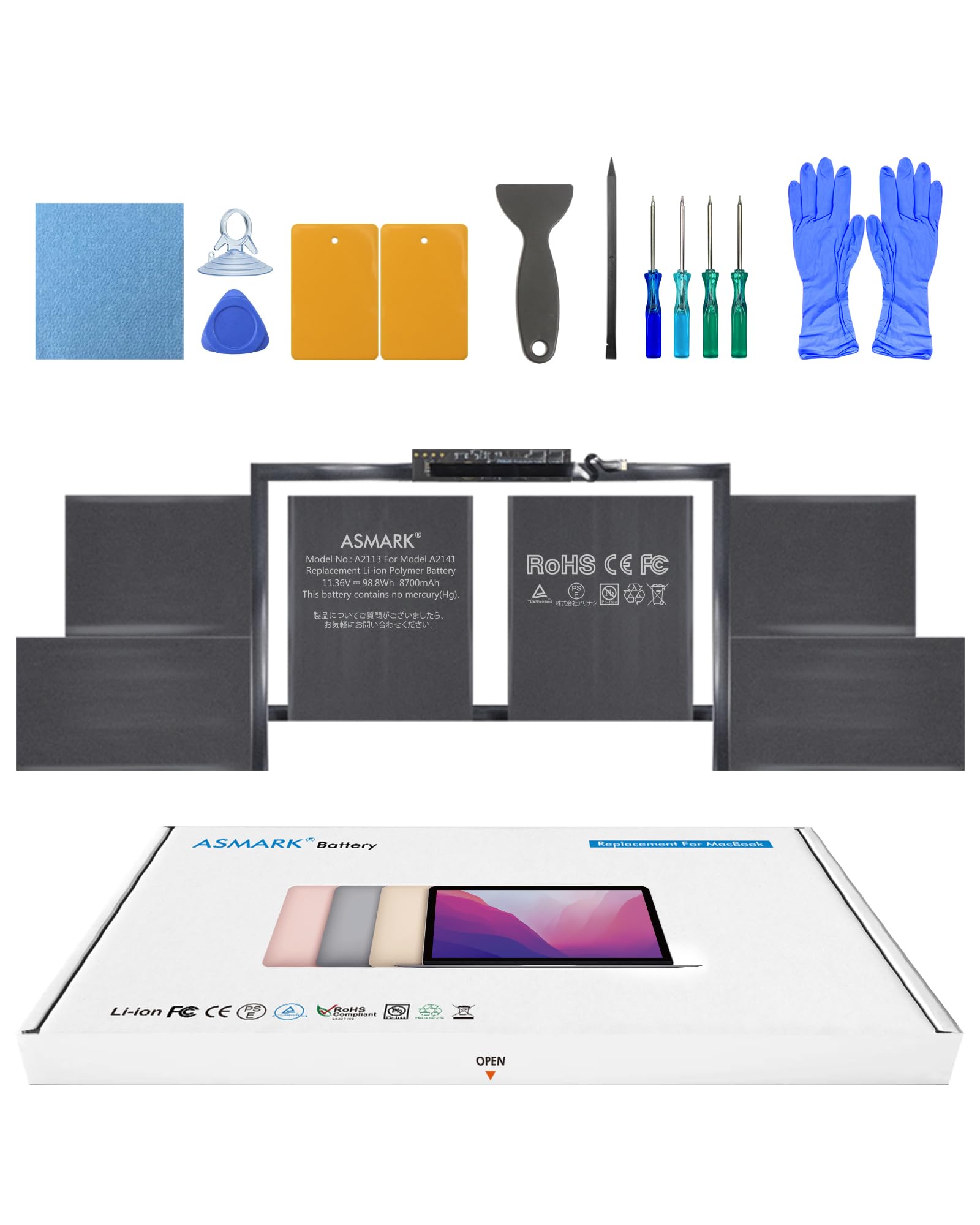 ASMARK Macbook Pro A2141 Хåƥ꡼  Ŭ 16 2019 A2113 Хåƥ꡼ 16-inch