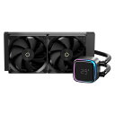 Ocypus Iota L24 CPUクーラー 水冷、デジタルディスプレイ、240MM AIO 簡易水冷CPUクーラー、効率的な冷却ポンプ、ARGB照明コントロール、120MM PWMファン、最大2000 RPM、AMD & Intel LGA対応 (ブラ