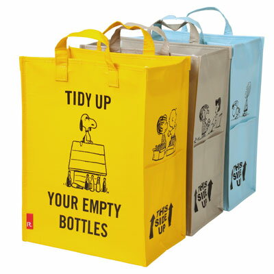 PEANUTS ROOTOTE　ルー・ガービッジ　3個セット (Clean up)スヌーピー トートバッグ 型 ゴミ箱 ダストボックス ゴミ 分別 バッグ ルーガービッジ ルー ガービッジ 30L 折りたたみ ルートート SNOOPY おしゃれ かわいい キャラクター グッズ 大人 向け プレゼント