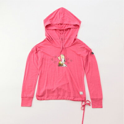 Snoopy & Charlie Funnel Hoodie フーディー（ハニーサックルピンクメランジ）スヌーピー ヨガウェア トップス 長袖 フード付き パーカー スーパーナチュラル コラボ ヨガ レディース おしゃれ かわいい キャラクター グッズ 大人 向け プレゼントsupernatural