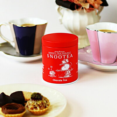 SNOOTEA（スヌーティー） ショコラティー (ハート)スヌーピー 紅茶 缶 スヌーティー ティーバッグ 缶入り チョコレート ショコラ 香り フレーバーティー 紅茶缶 スヌーピー紅茶 スヌーピーグッズ ギフト おしゃれ かわいい キャラクター グッズ 大人 向け プレゼント