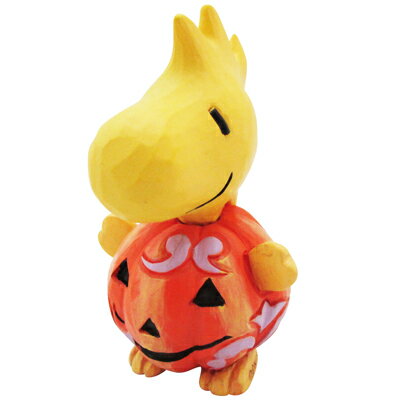 PEANUTS JIM SHORE ミニフィギュア Woodstock Pumpkin Mini スヌーピー ジムショア ハロウィン カボチャ かぼちゃ パンプキン インテリア 置物 インテリア雑貨 ウッドストック SNOOPY ギフト 贈り物 おしゃれ かわいい キャラクター グッズ 大人 向け プレゼント