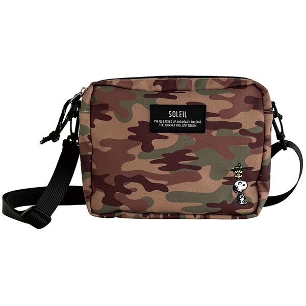 スヌーピー ソレイユ ミニショルダーバッグ (カモ) スヌーピー バッグ ショルダーバッグ カモフラージュ柄 ミニ ミニショルダー 小さめ 斜めがけ 肩掛け ショルダー スヌーピーバッグ スヌーピーグッズ おしゃれ かわいい キャラクター グッズ 大人 向け プレゼントのサムネイル