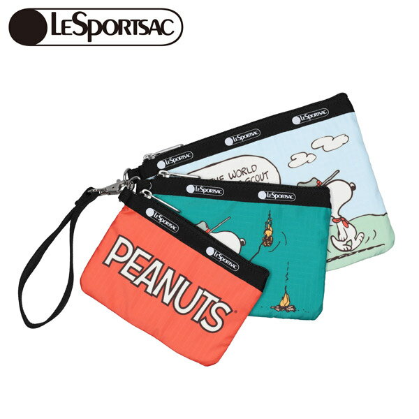 PEANUTS×LeSportsac WRISTLET POUCH SET (ビーグル・スカウト) スヌーピー レスポートサック コラボ ポーチ 3個 セット コンパクト SNOOPY ピーナッツ スヌーピーグッズ ギフト おしゃれ かわいい キャラクター グッズ プレゼント LeSportsac Special Placement