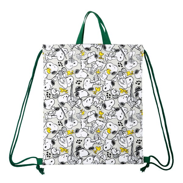 スヌーピー コットンキルトナップサック (ベージュ) スヌーピー ナップサック リュック キルト 丈夫 頑..