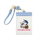 スヌーピー リール付きシングルパスケース (オラフ チェックシリーズ) スヌーピー パスケース SNOOPY ピーナッツ スヌーピーグッズ おしゃれ かわいい ギフト プレゼント キャラクター グッズ