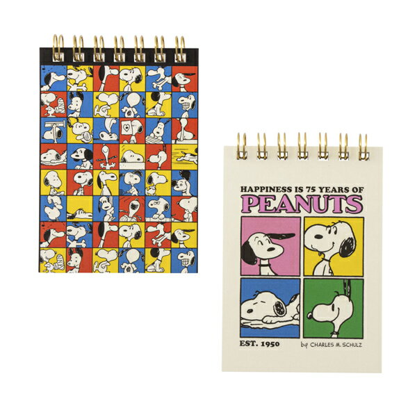 スヌーピー ミニリングメモ (スヌーピーPEANUTS75周年) スヌーピー メモ帳 リングSNOOPY スヌーピーグッズ ギフト プレゼント おしゃれ かわい...