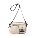 PEANUTS×OUTDOOR PRODUCTS ショルダーバッグ&コスメポーチ (ベージュ)(約)ヨコ20×タテ12×マチ8cm SY1951BE-9